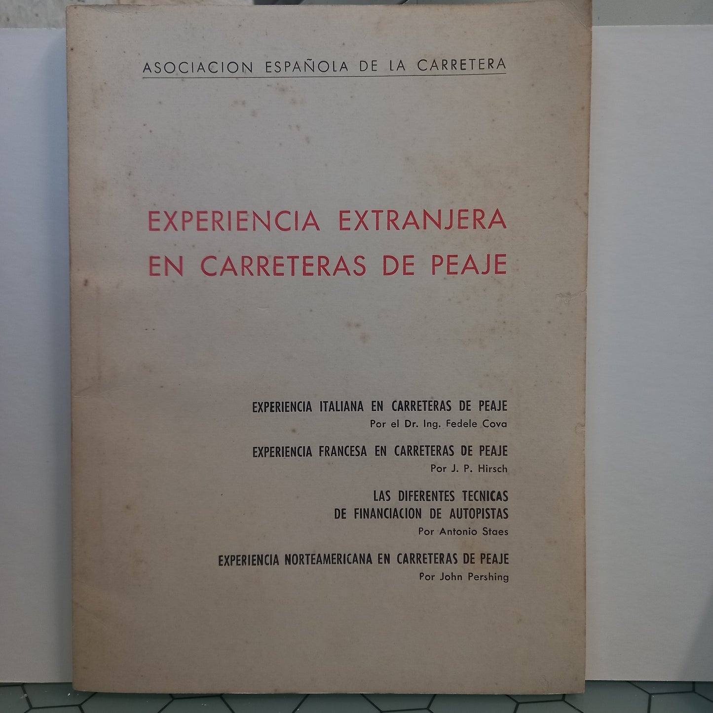 Experiencia Extranjera en Carreteras de Peaje (Usado)