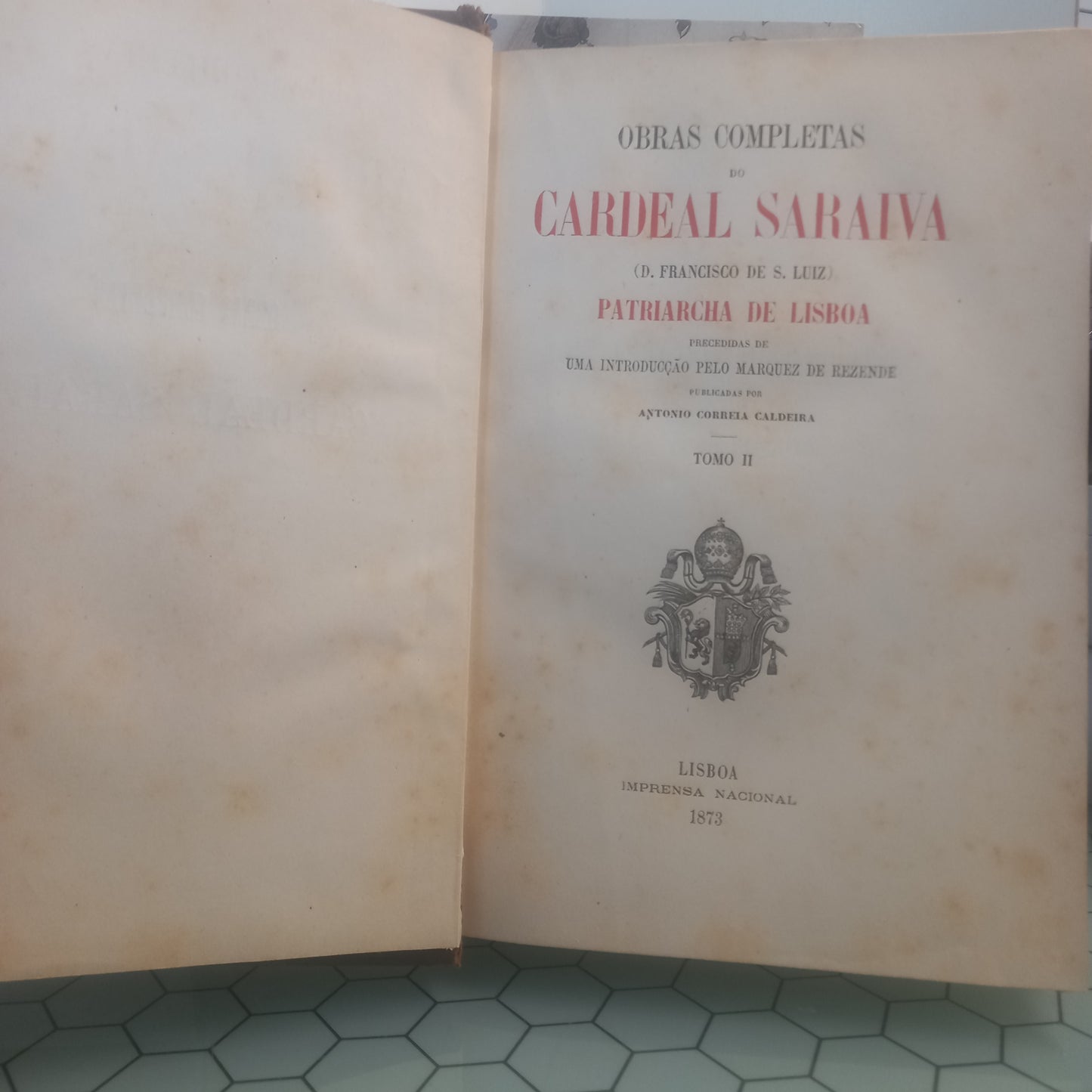 Obras Completas do Cardeal Saraiva Patriarcha de Lisboa 2 (Bom Estado)