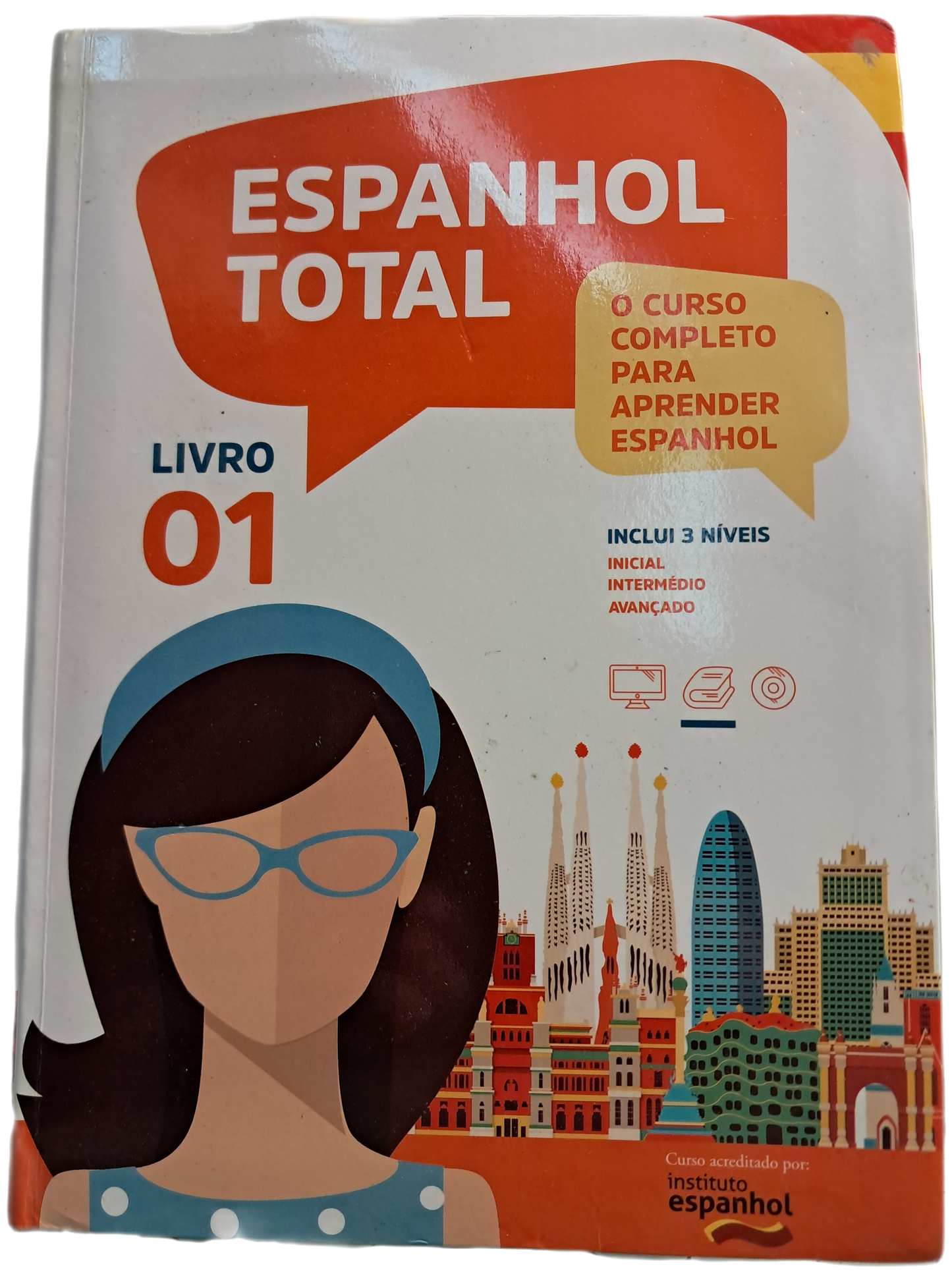 Espanhol Total - Inclui 1 CD + 1DVD (Como Novo)