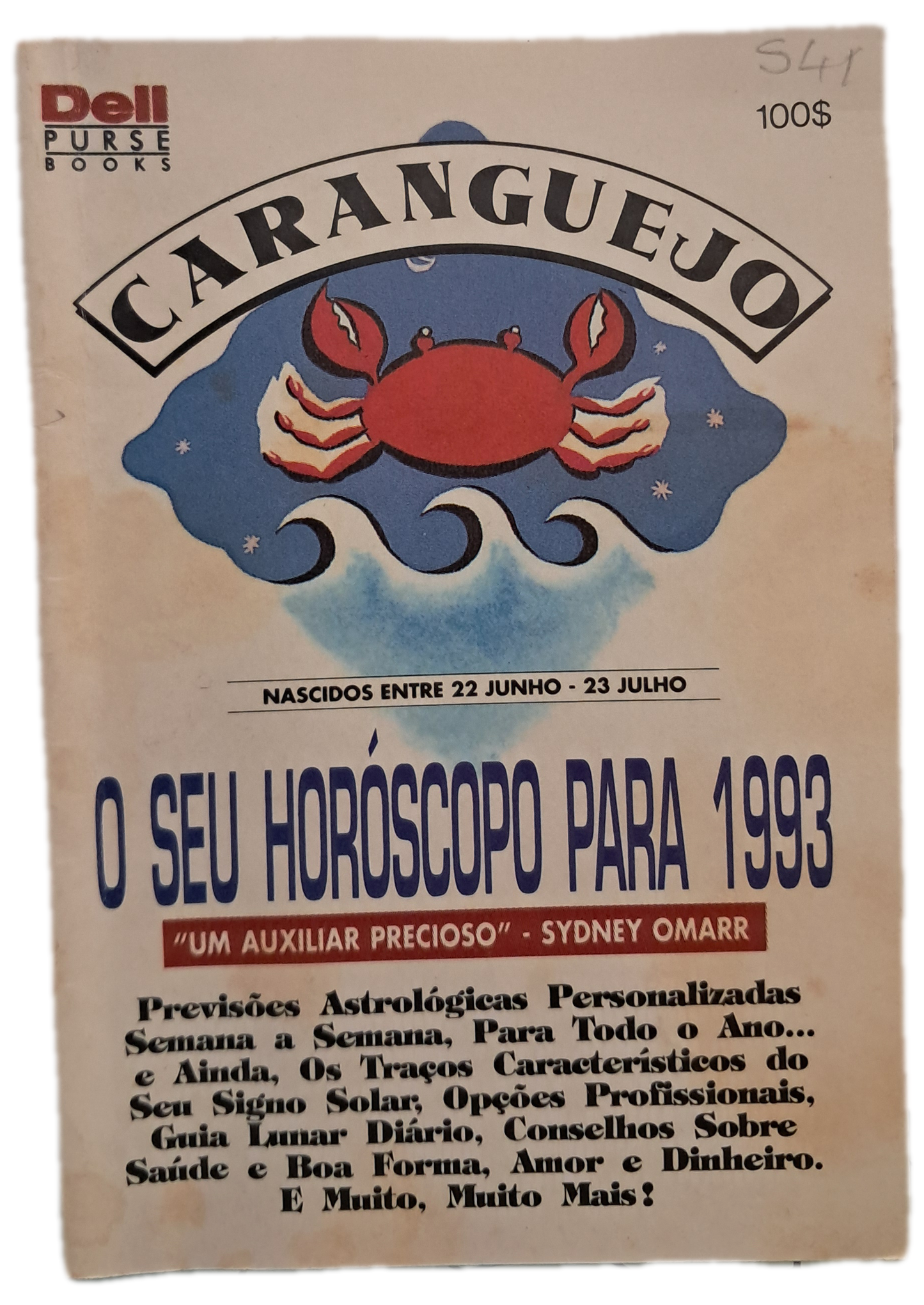 Caranguejo O Seu Horoscopo para 1993 (Bom Estado)