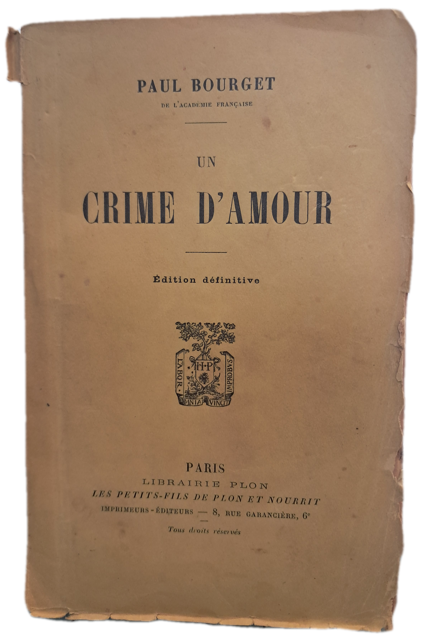 Un Crime D'Amour (Envelhecido)