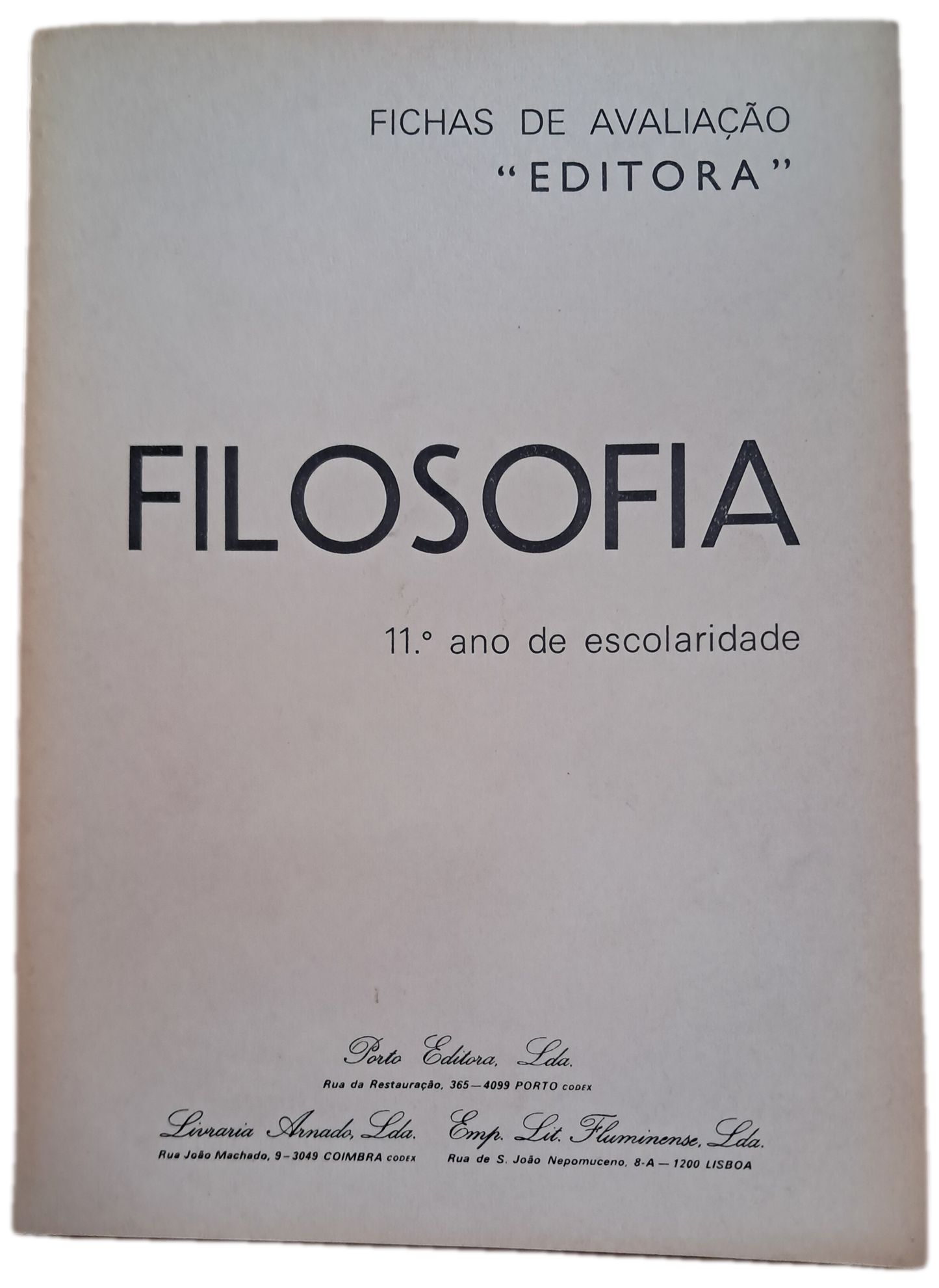 Fichas de Trabalho Editora - Filosofia 11º Ano (Usado)