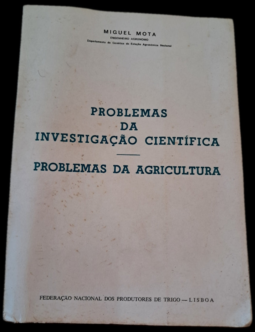 Problemas da Investigação Científica - Problemas da Agricultura (Usado)