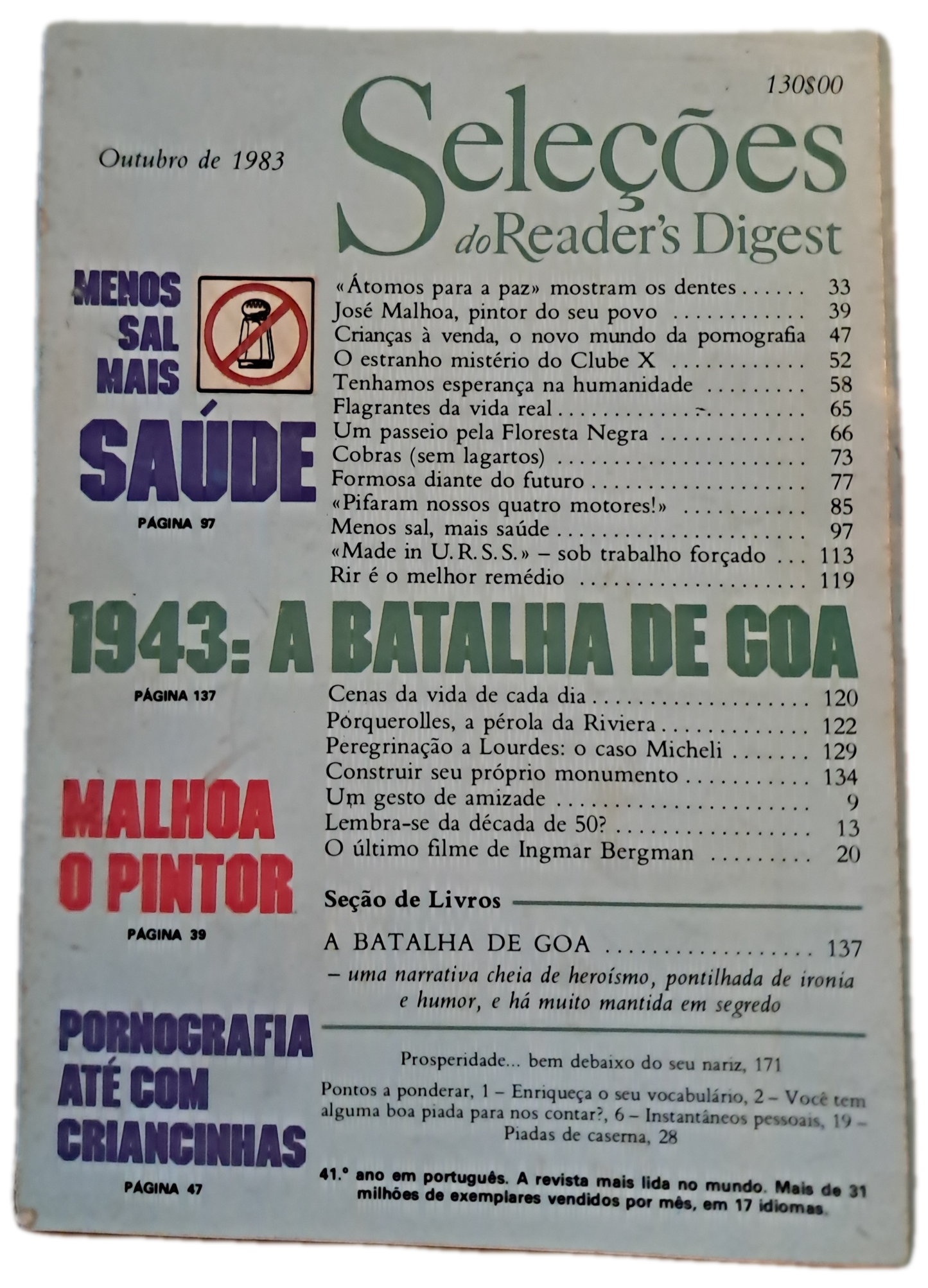 Outubro de 1983 Revista do Reader's Digest