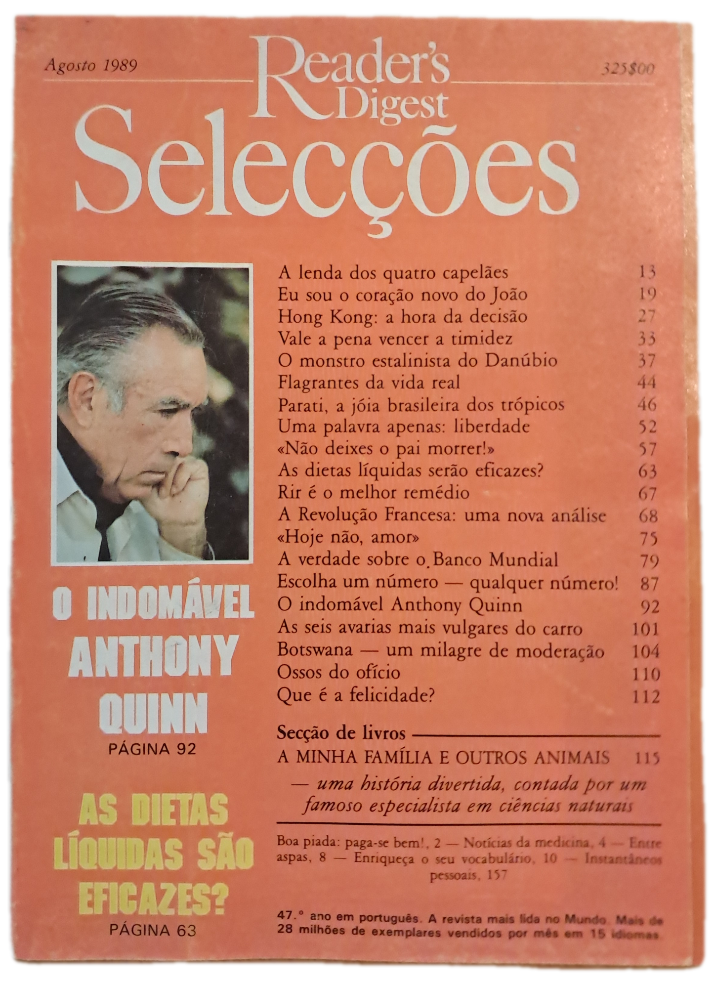 Agosto de 1989 Revista do Reader's Digest