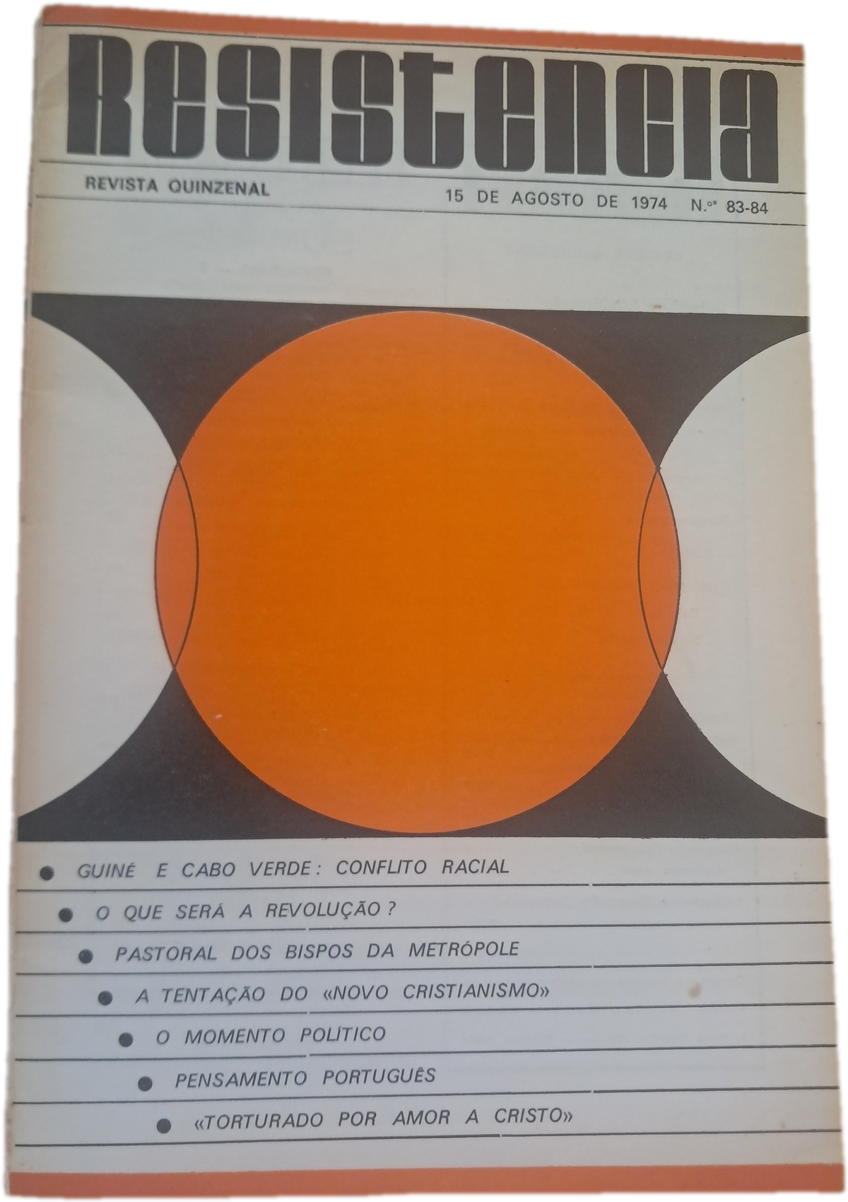 Revista Resistencia 83-84 15 de Agosto de 1974 (Usado)