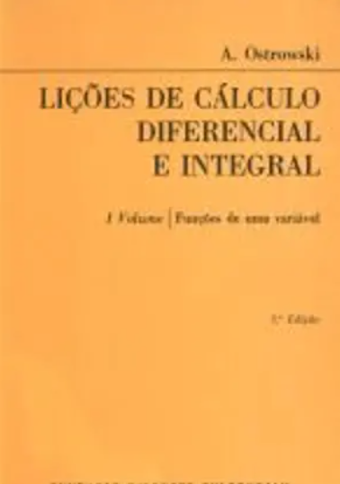 Lições de Cálculo Diferencial e Integral I Funções de uma Variável (Manuseado)