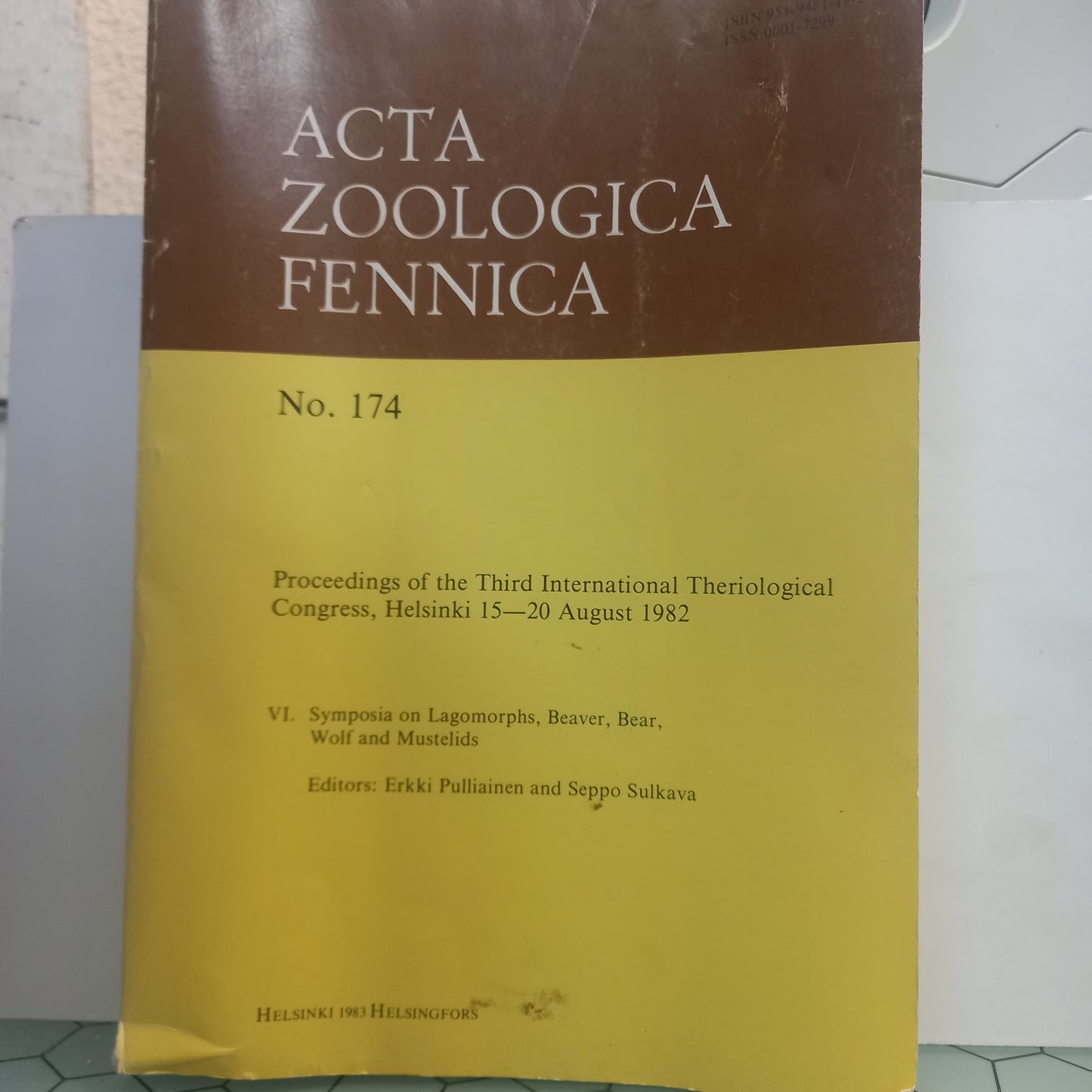 Acta Zoologica Fennica 174 (Usado)