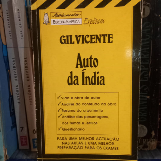 Apontamentos Europa-América Explicam Gil Vicente - Auto Da Índia - Nº 64 (Bom Estado)