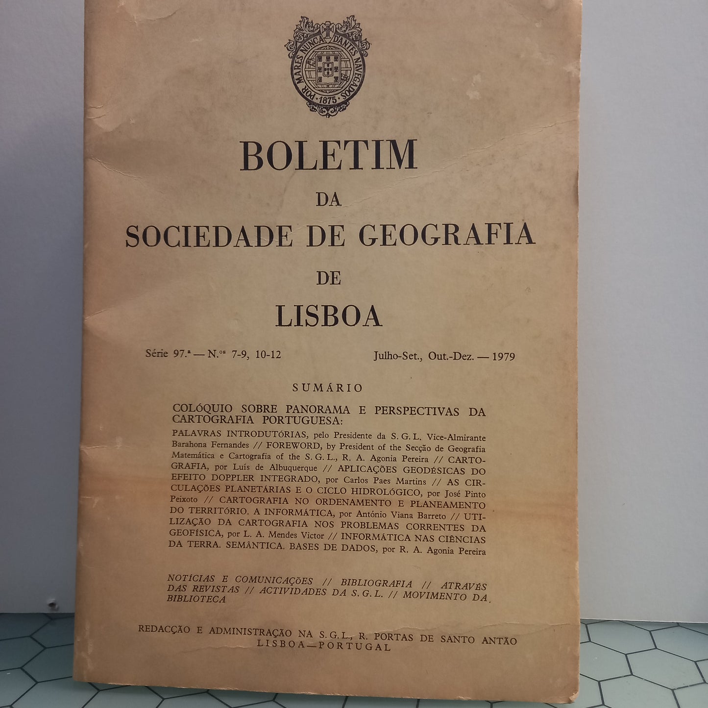 Boletim da Sociedade de Geografia de Lisboa 1979 (Bom Estado)