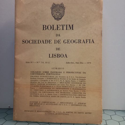Boletim da Sociedade de Geografia de Lisboa 1979 (Bom Estado)