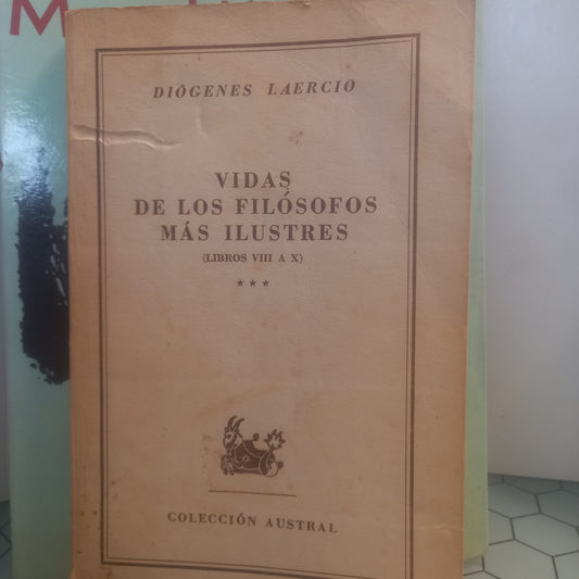 Vidas de los Filósofos Más Ilustres (Usado)