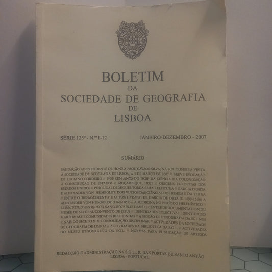 Boletim da Sociedade de Geografia de Lisboa 125 (Bom Estado)