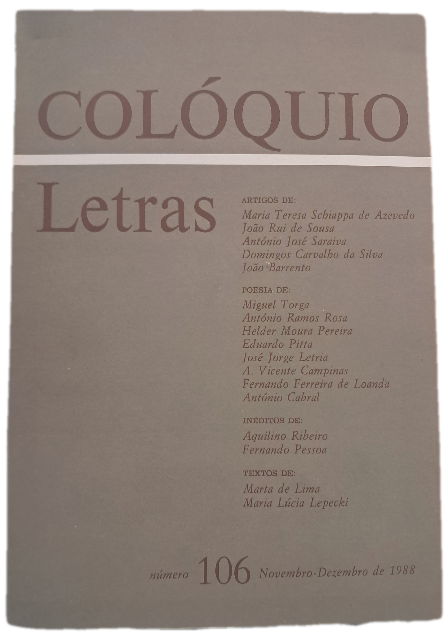 Coloquio de Letras 106 (Usado)