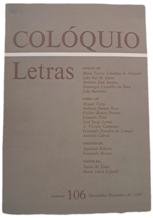 Coloquio de Letras 106 (Usado)
