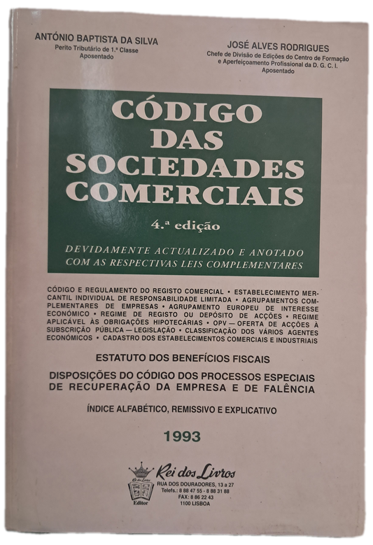 Código das Sociedades Comerciais (Bom Estado)