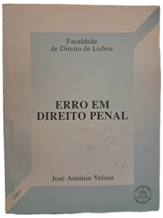 Erro em Direito Penal (Bom Estado)