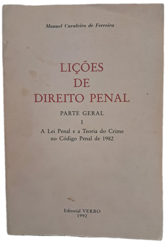 Lições de Direito Penal I (Usado)