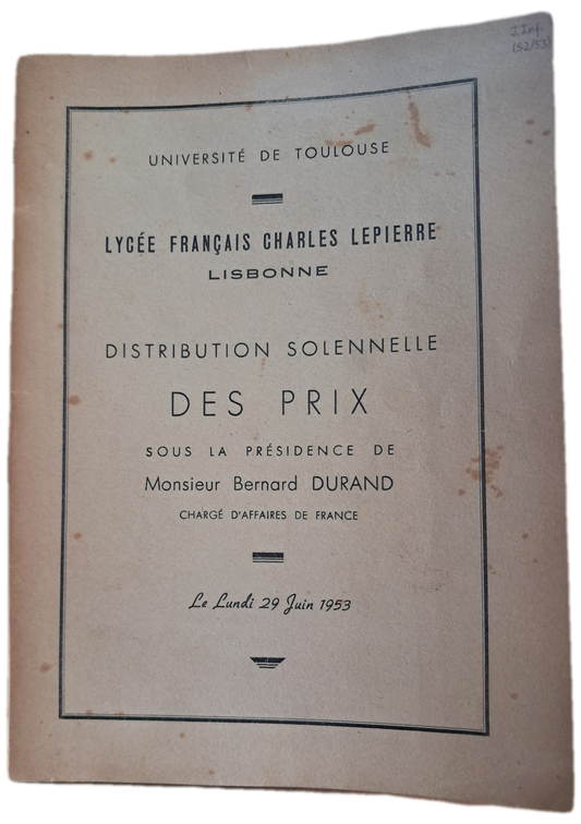 Lycée Français Charles Lepierre 29-06-1953 (Usado)