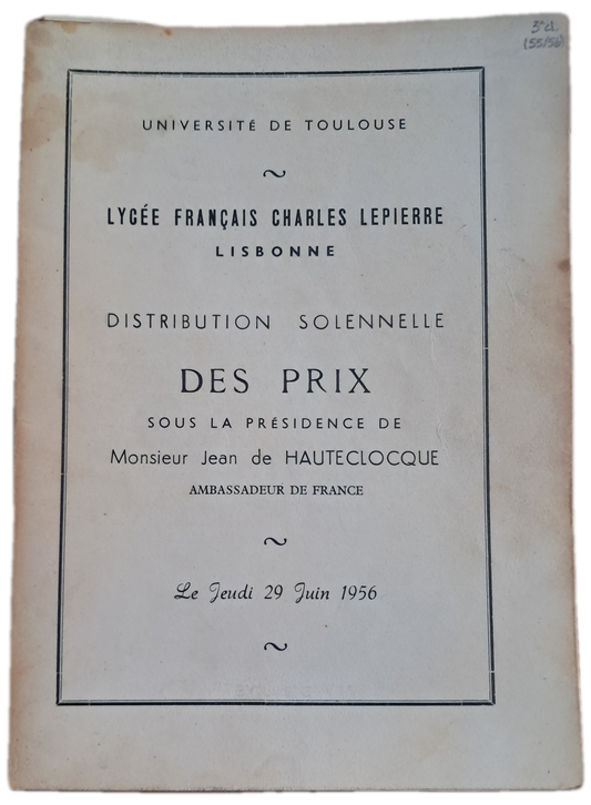 Lycée Français Charles Lepierre 29-06-1956 (Usado)