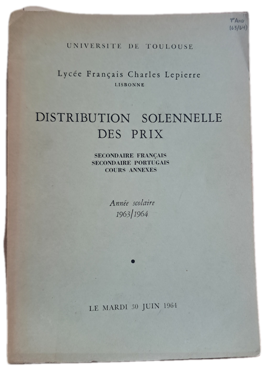 Lycée Français Charles Lepierre 30-06-1964 (Usado)
