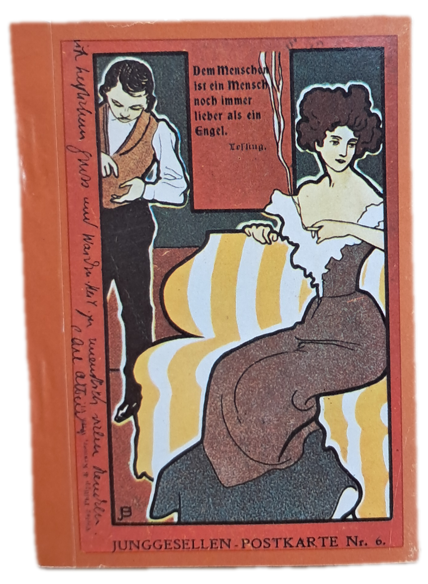 Bloco de Notas Junggesellen Postkarte 6 (Como Novo)