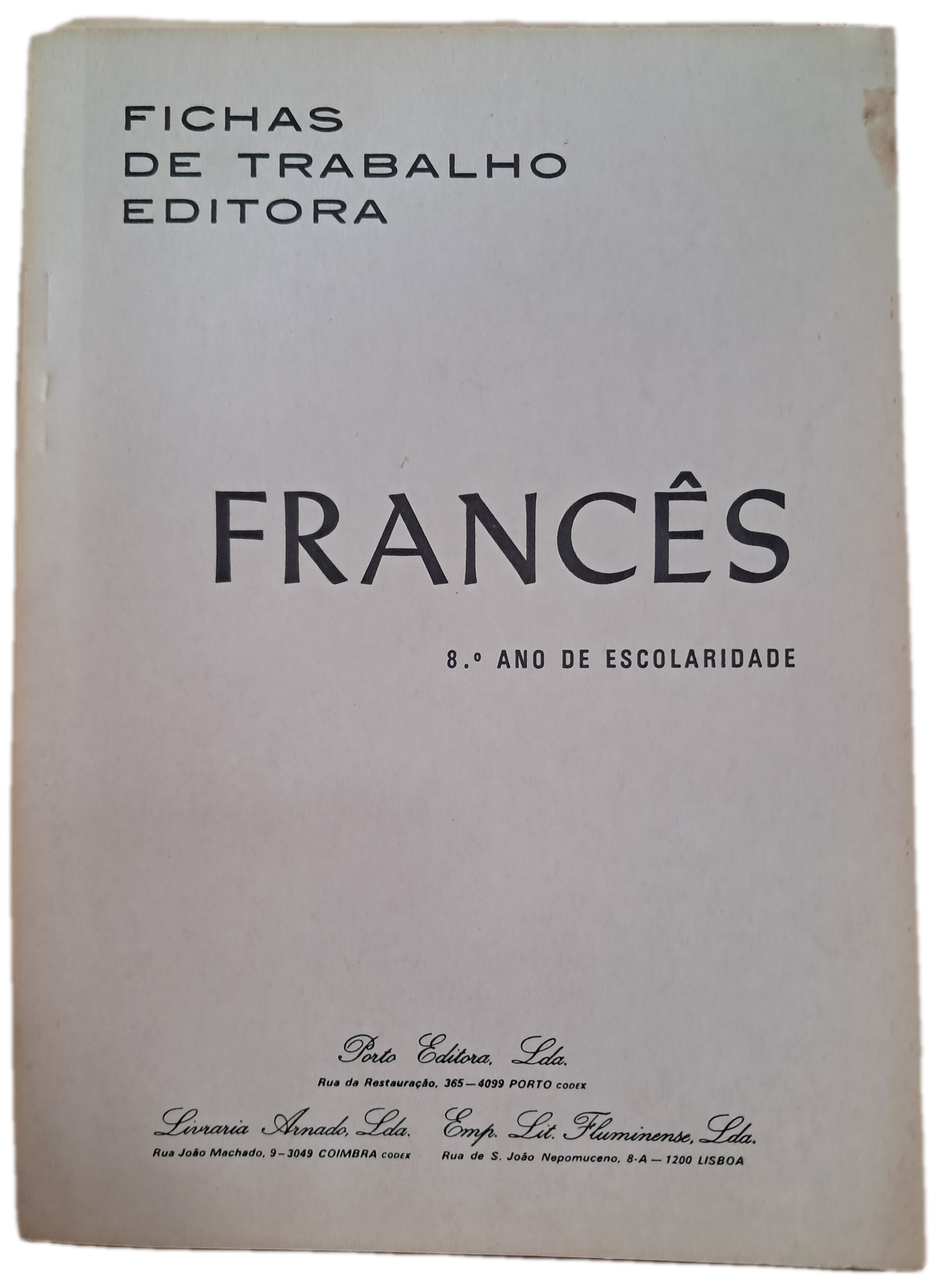 Fichas de Trabalho Editora - Francês 8º Ano (Usado)