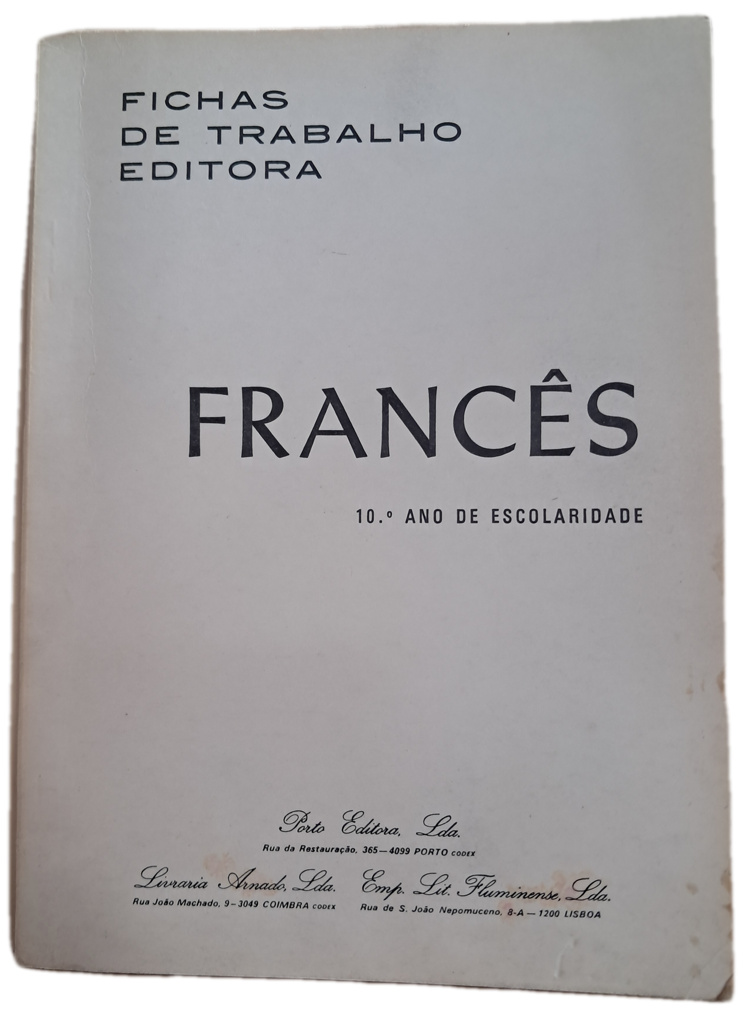 Fichas de Trabalho Editora - Francês 10º Ano (Usado)