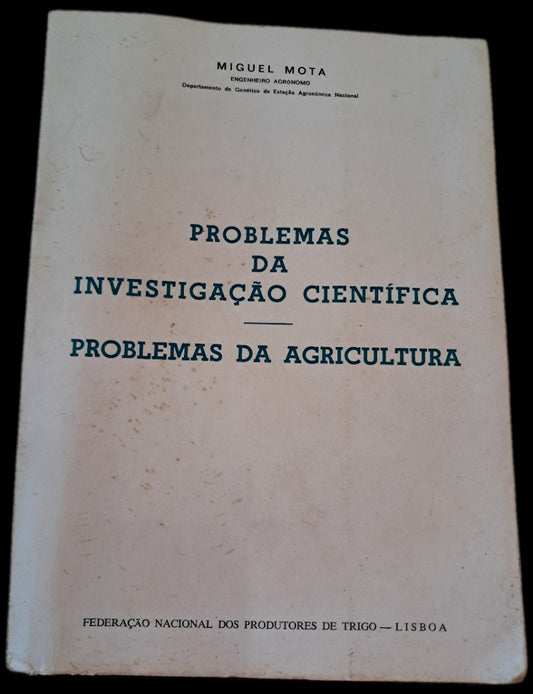Problemas da Investigação Científica - Problemas da Agricultura (Usado)