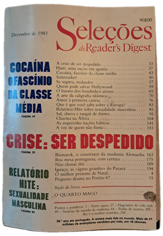 Dezembro de 1981 Revista do Reader's Digest