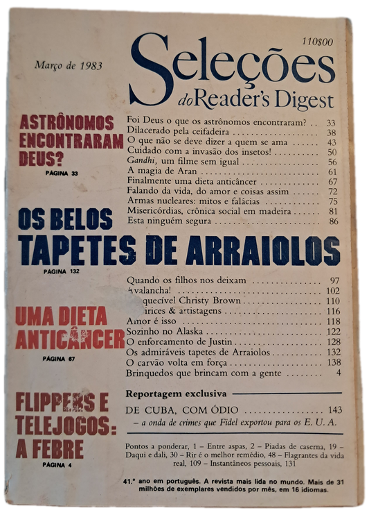 Março de 1983 Revista do Reader's Digest