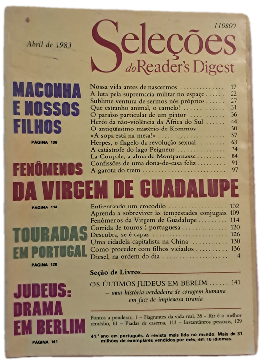 Abril de 1983 Revista do Reader's Digest