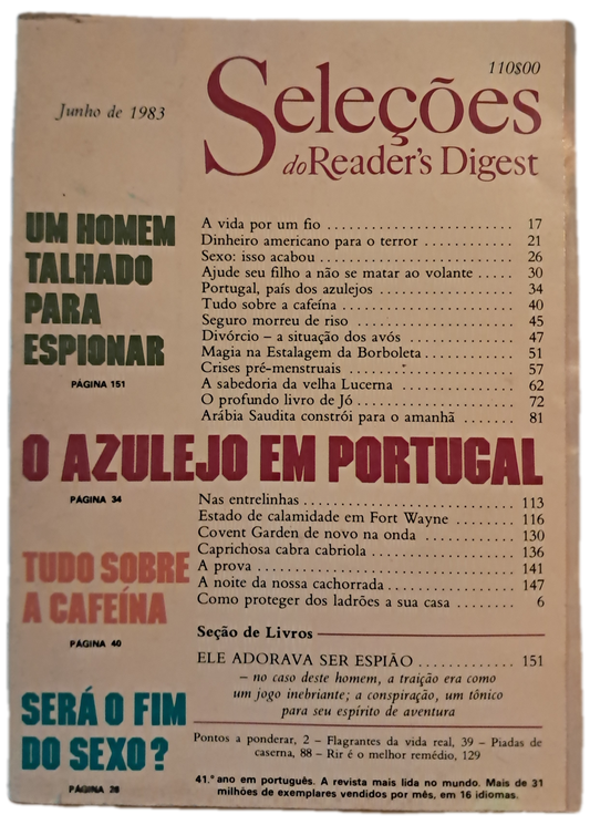 Junho de 1983 Revista do Reader's Digest