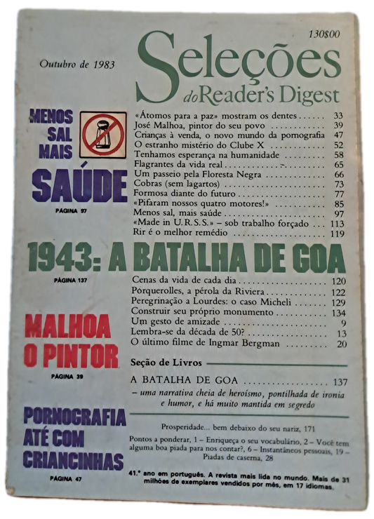Outubro de 1983 Revista do Reader's Digest