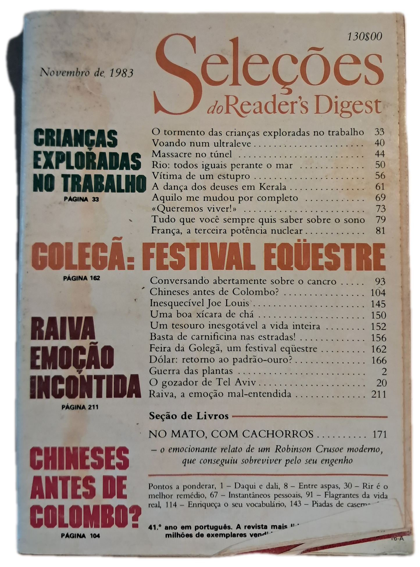 Novembro de 1983 Revista do Reader's Digest