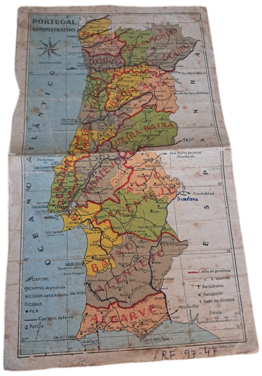 Mapa de Portugal Administrativo (Usado)