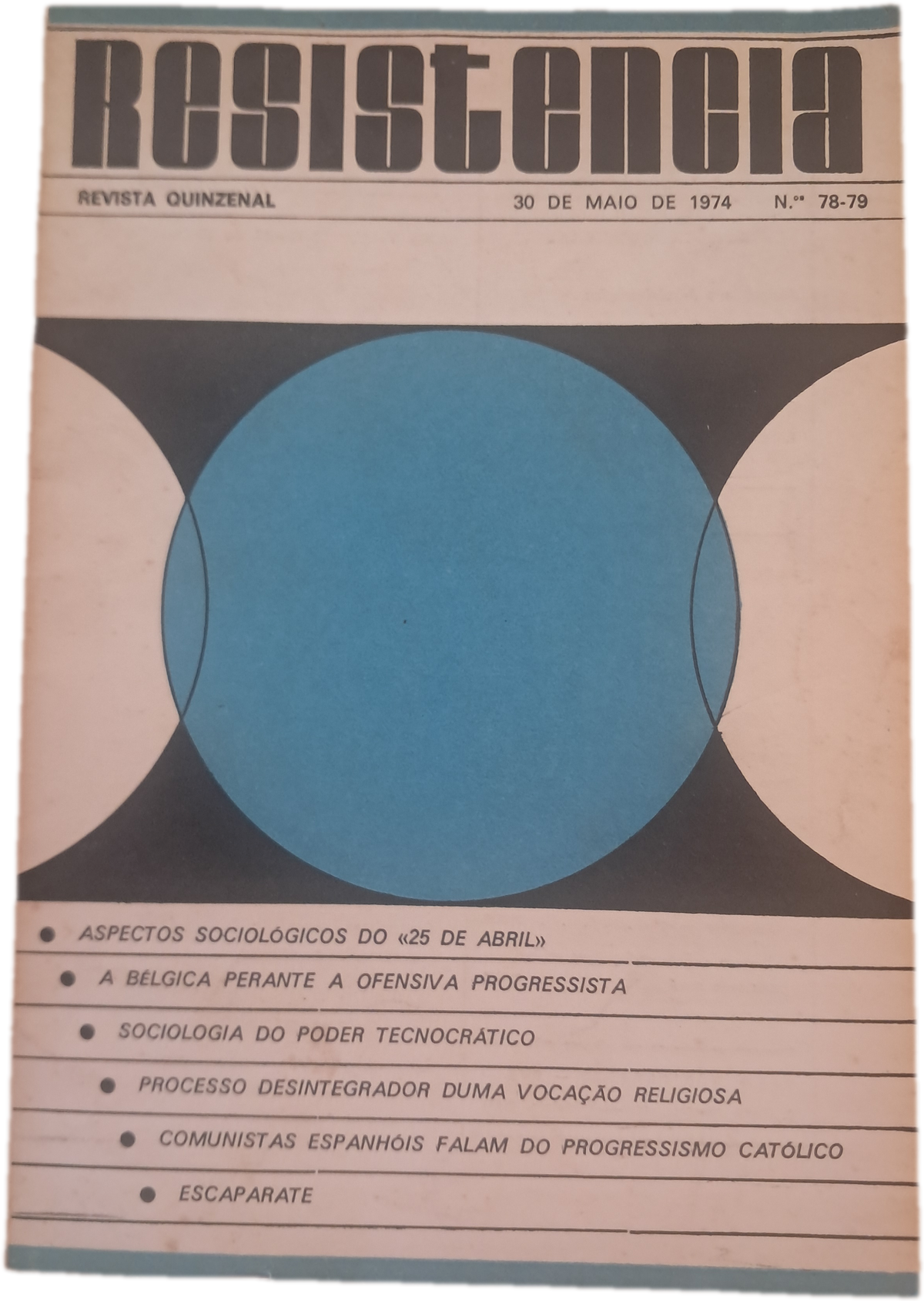 Revista Resistencia 78-79 30 de Maio de 1974 (Usado)