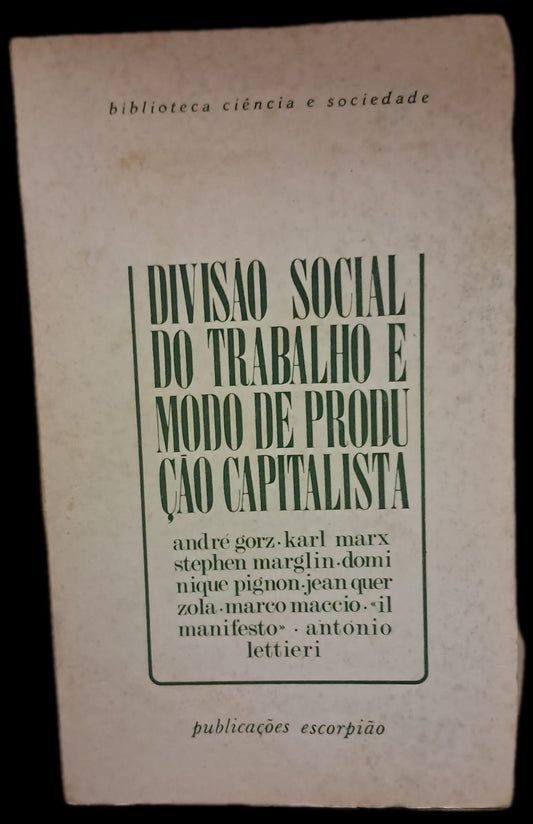 Divisão Social do Trabalho e Modo de Produção Capitalista (Usado)